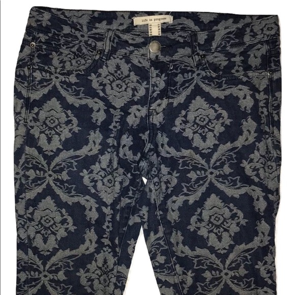 life in progress Denim - Life in Progress Damask Patterned Jeans • 27